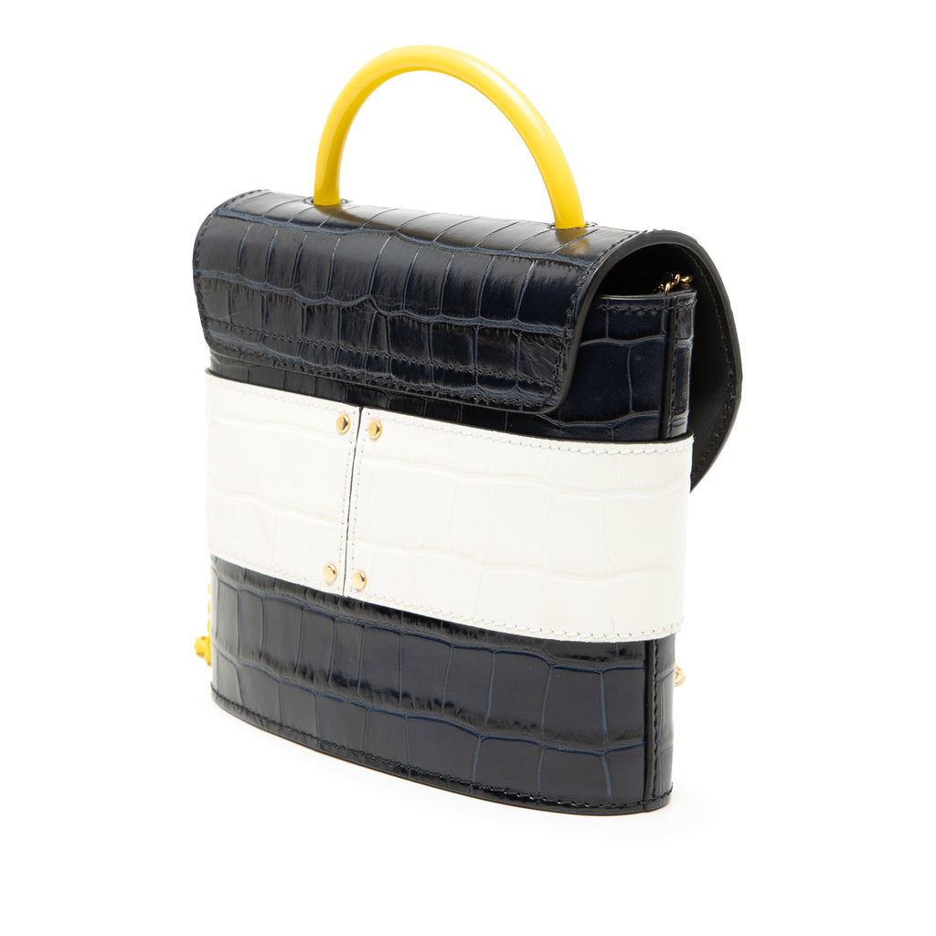 Sac Chloé Tricolor Croc Embossed Cuir Aby Lock Sac à main – photo 2