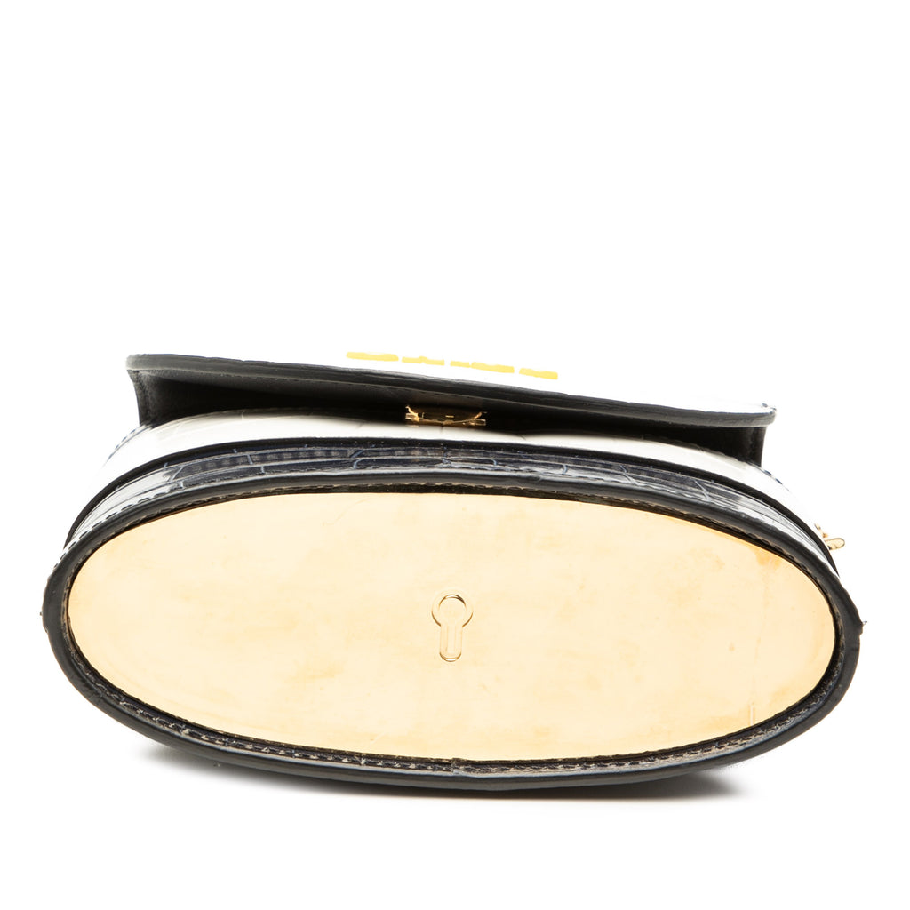 Sac Chloé Tricolor Croc Embossed Cuir Aby Lock Sac à main – photo 3
