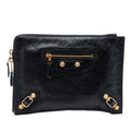 Sac Balenciaga Cuir d’agneau Motocross Giant 12 Zip Around Flat Pochette - Noir