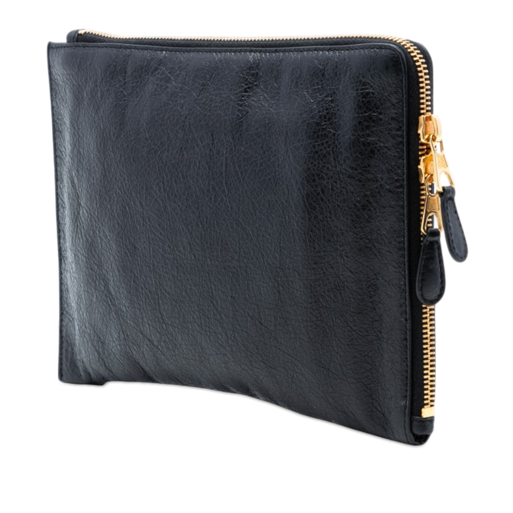 Sac Balenciaga Cuir d’agneau Motocross Giant 12 Zip Around Flat Pochette – photo 2