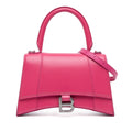 Sac Balenciaga Small Shiny Box Cuir de veau Hourglass Sac à main - Rose