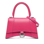 Sac Balenciaga Small Shiny Box Cuir de veau Hourglass Sac à main - Rose