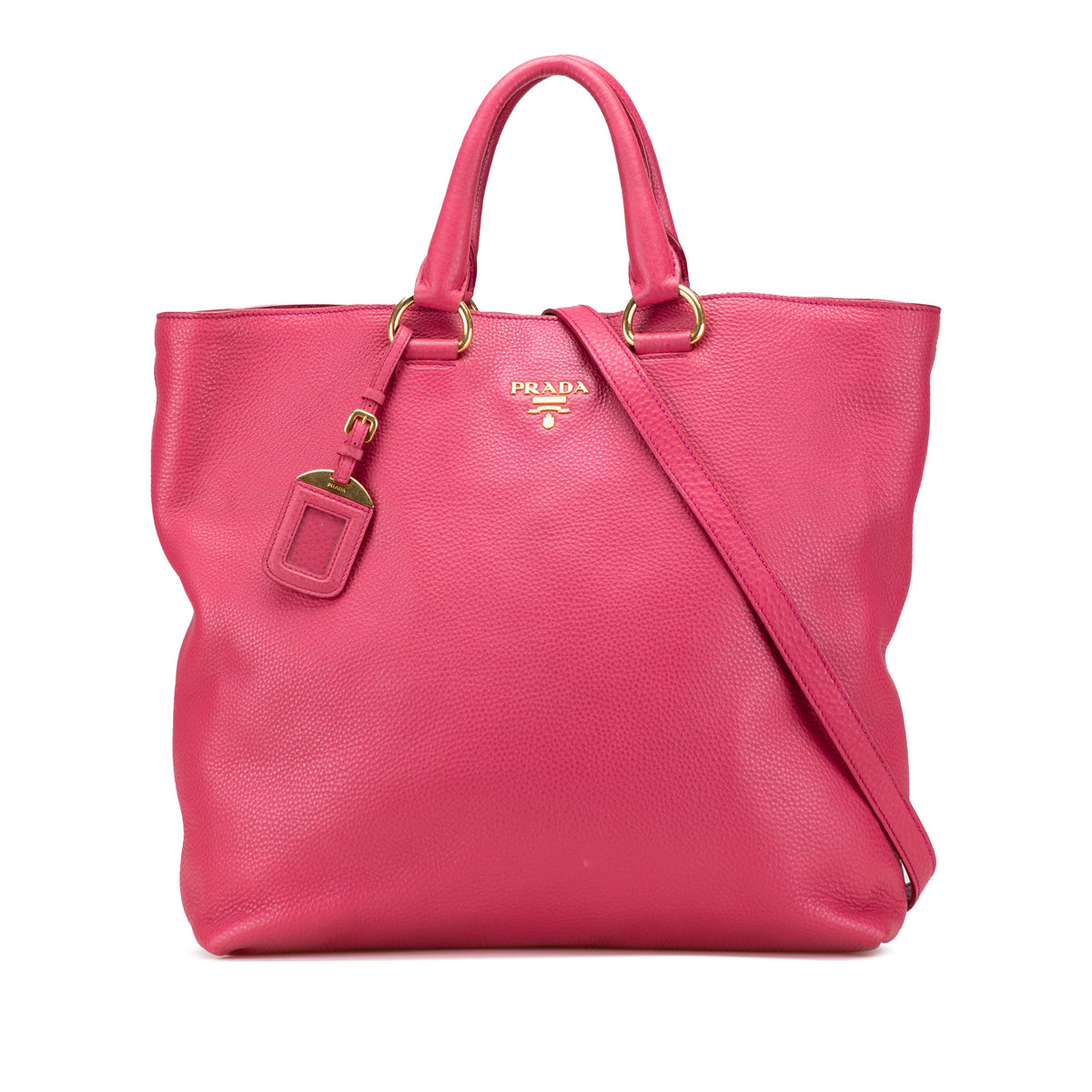 Sac Prada Vitello Daino Open Convertible Cabas - Rose