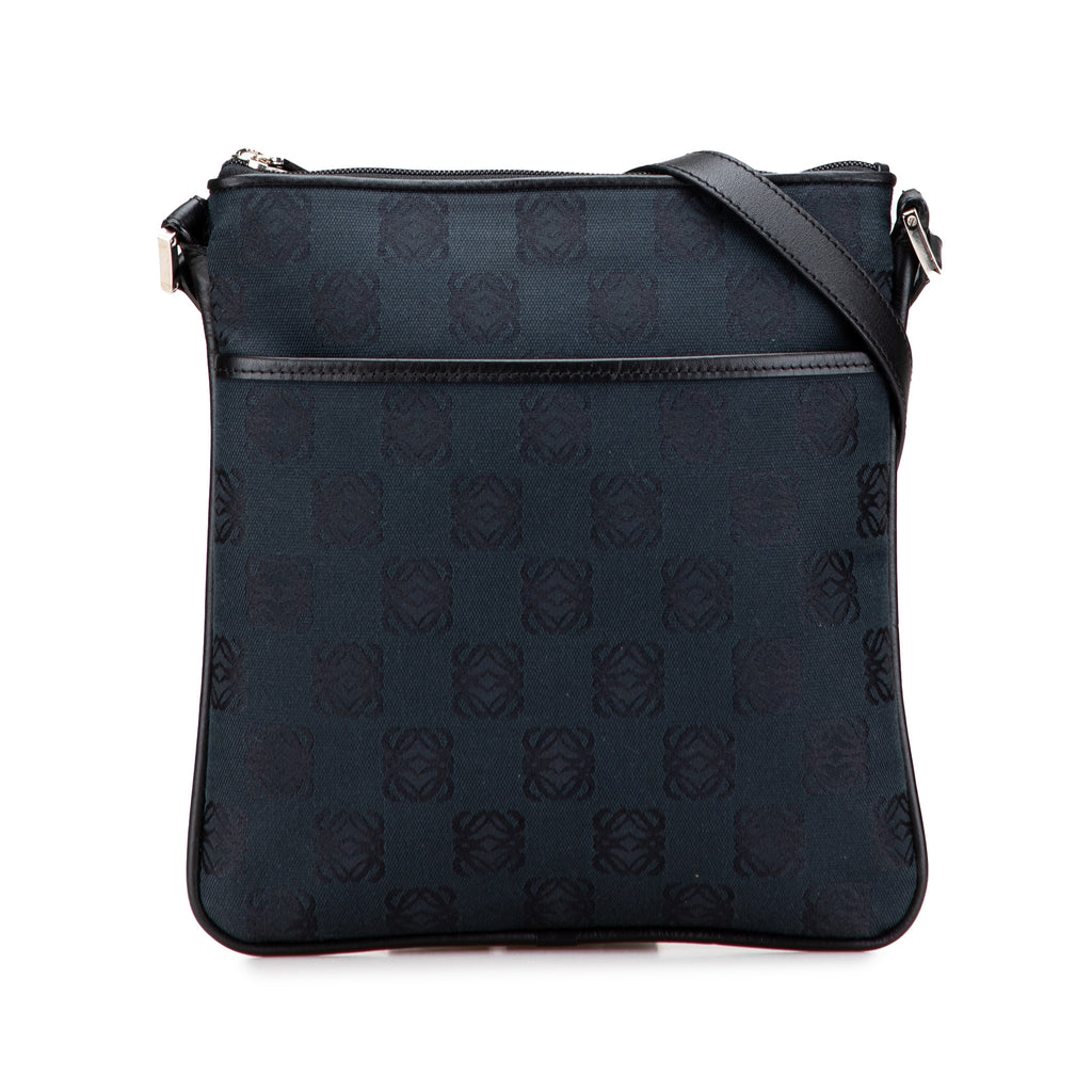 Sac Loewe Anagram Toile Bandoulière - Bleu