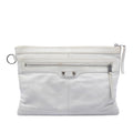 Sac Balenciaga Cuir d’agneau Motocross Classic Clip Pochette M - Blanc