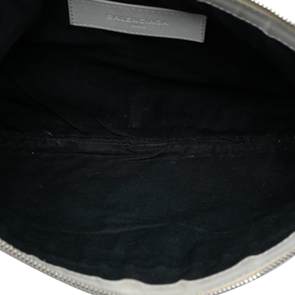 Sac Balenciaga Cuir d’agneau Motocross Classic Clip Pochette M – photo 4