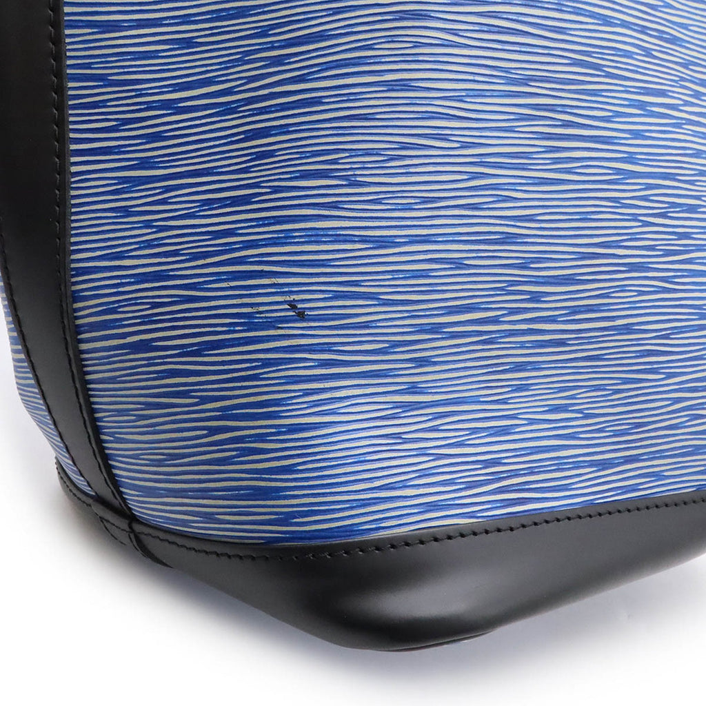 Sac Seau Petit Noé Vintage en cuir épi bleu