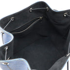 Sac Seau Petit Noé Vintage en cuir épi bleu