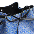 Sac Seau Petit Noé Vintage en cuir épi bleu