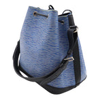 Sac Seau Petit Noé Vintage en cuir épi bleu