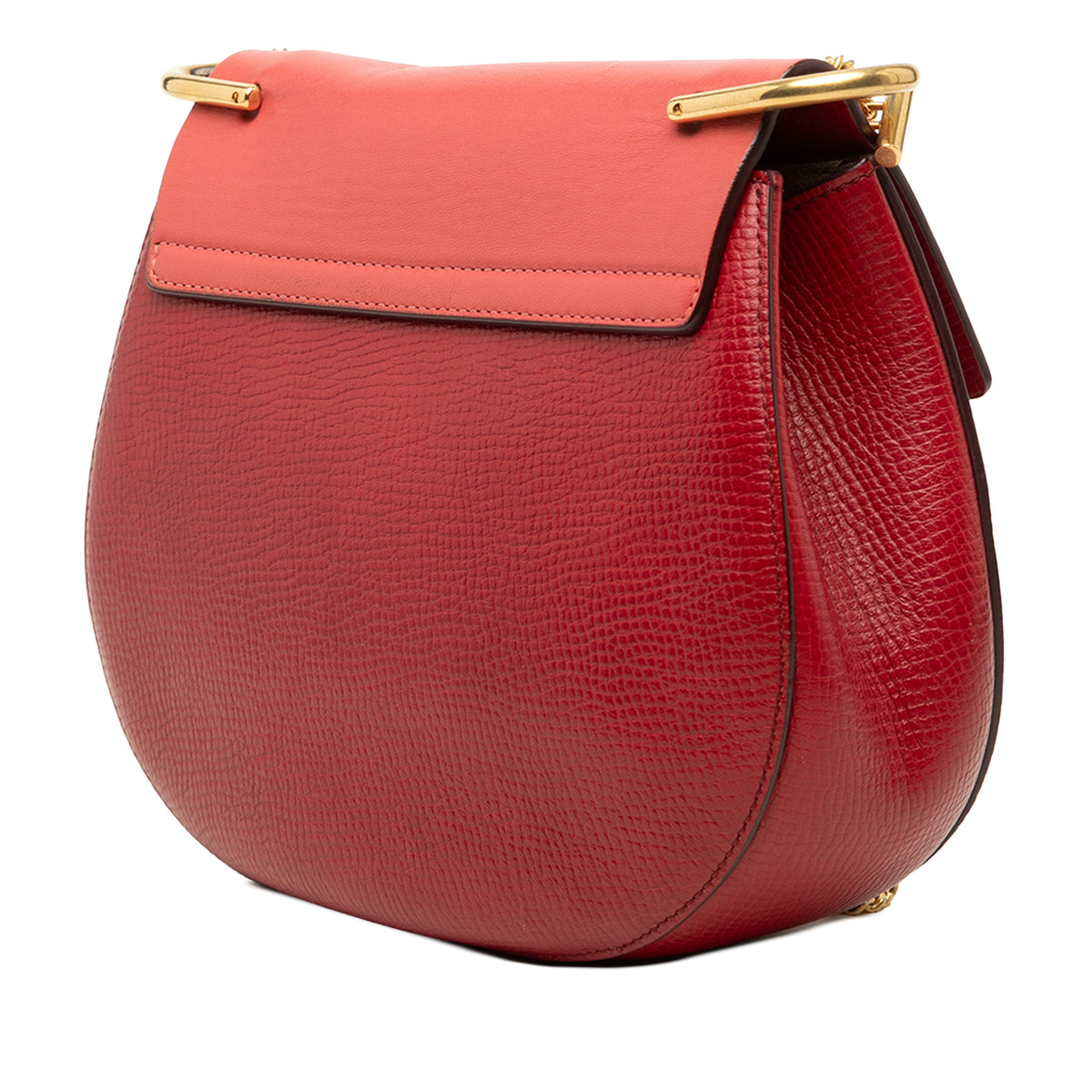 Sac Chloé Small Bicolore Smooth and Grained Cuir de veau Drew Bandoulière – photo 2
