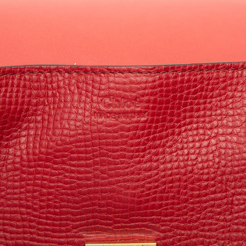 Sac Chloé Small Bicolore Smooth and Grained Cuir de veau Drew Bandoulière – photo 5