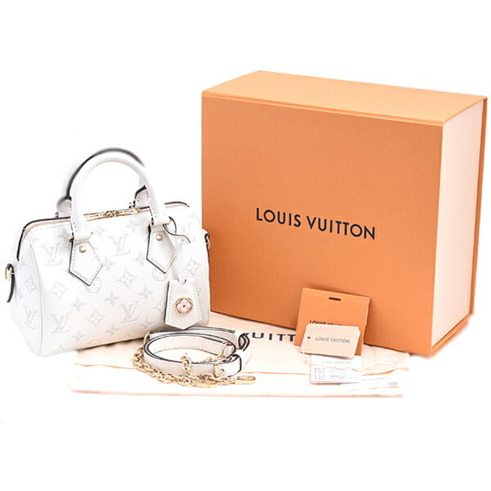 Sac Speedy bandoulière 20 Vintage en cuir blanc