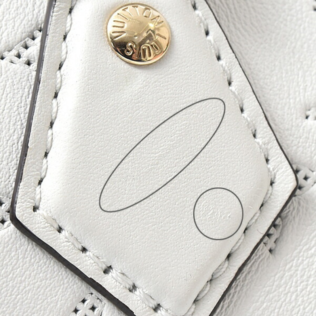 Sac Speedy bandoulière 20 Vintage en cuir blanc