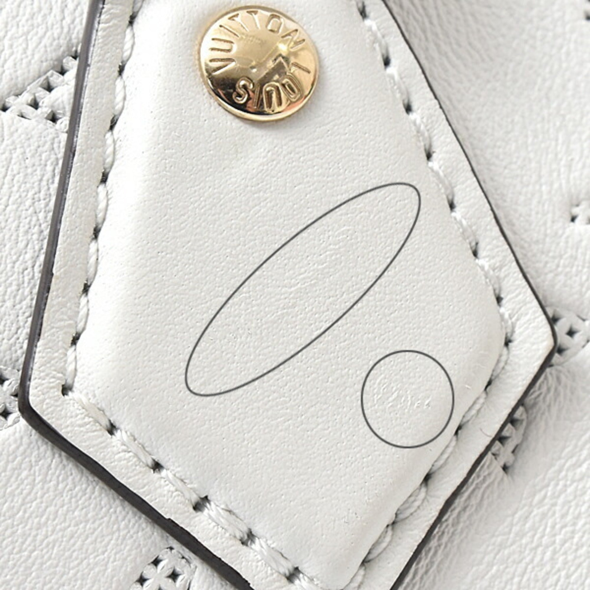 Sac Speedy bandoulière 20 Vintage en cuir blanc