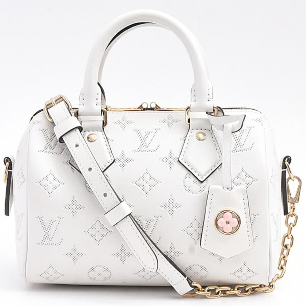 Sac Speedy bandoulière 20 Vintage en cuir blanc