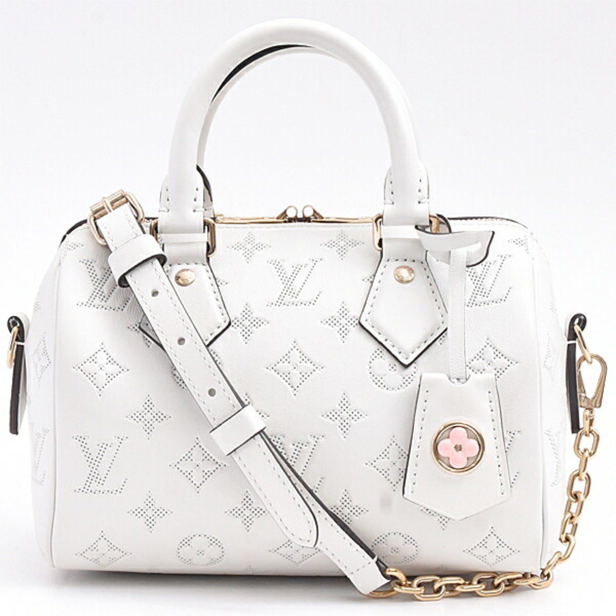 Sac Speedy bandoulière 20 Vintage en cuir blanc