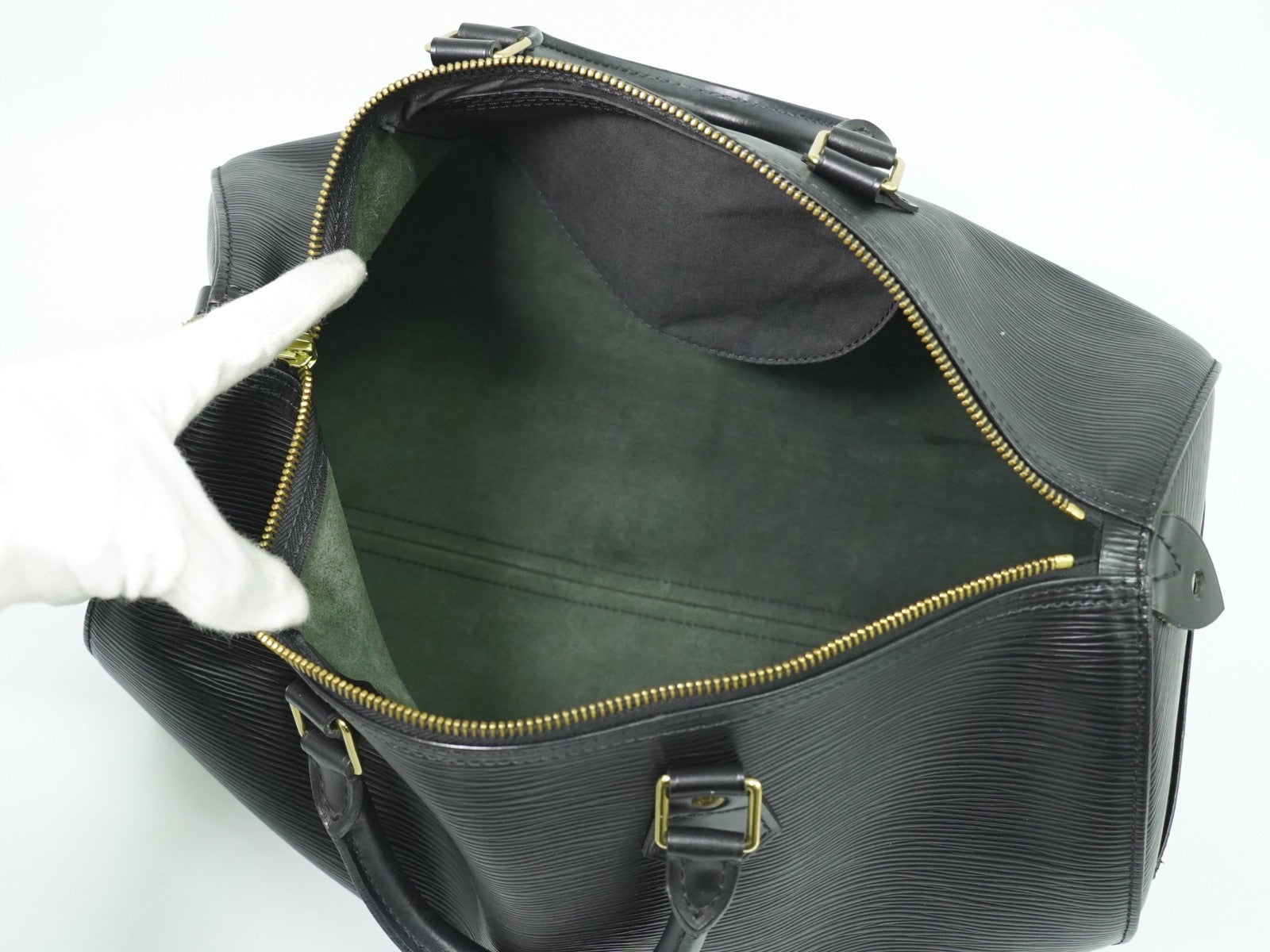 Sac Speedy 35 Vintage en cuir épi noir