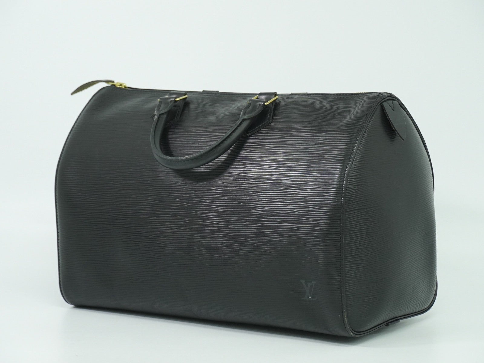 Sac Speedy 35 Vintage en cuir épi noir