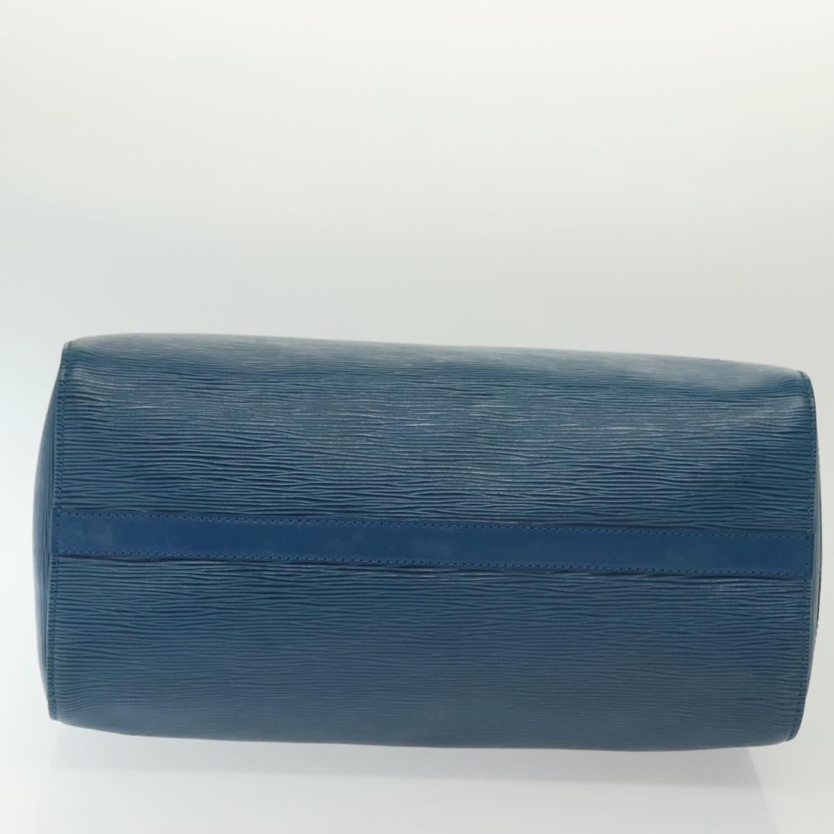 Sac Speedy Vintage en cuir épi bleu