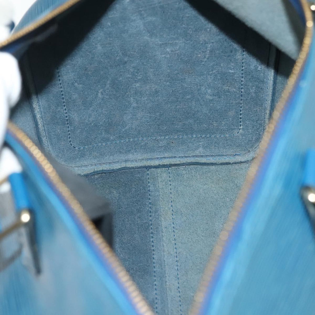 Sac Speedy Vintage en cuir épi bleu