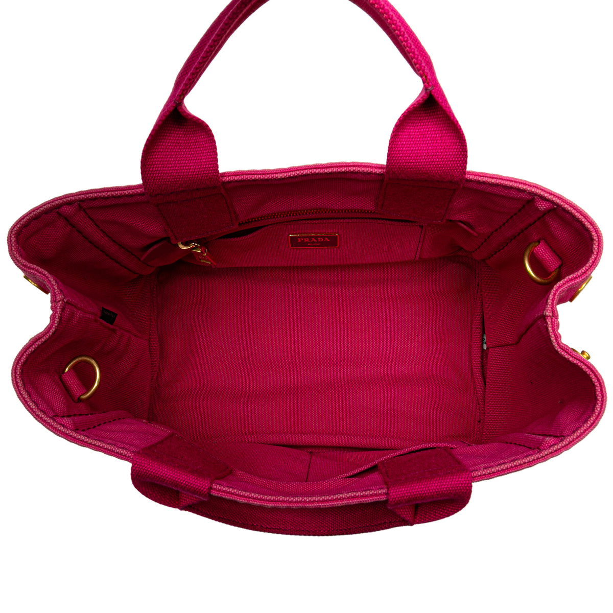 Sac Prada Small Canvas Canapa Logo Cabas – photo 4