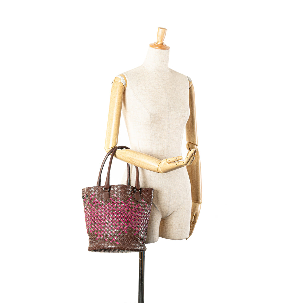 Sac Bottega Veneta Bicolore Nappa Intrecciato Sac seau – photo 11