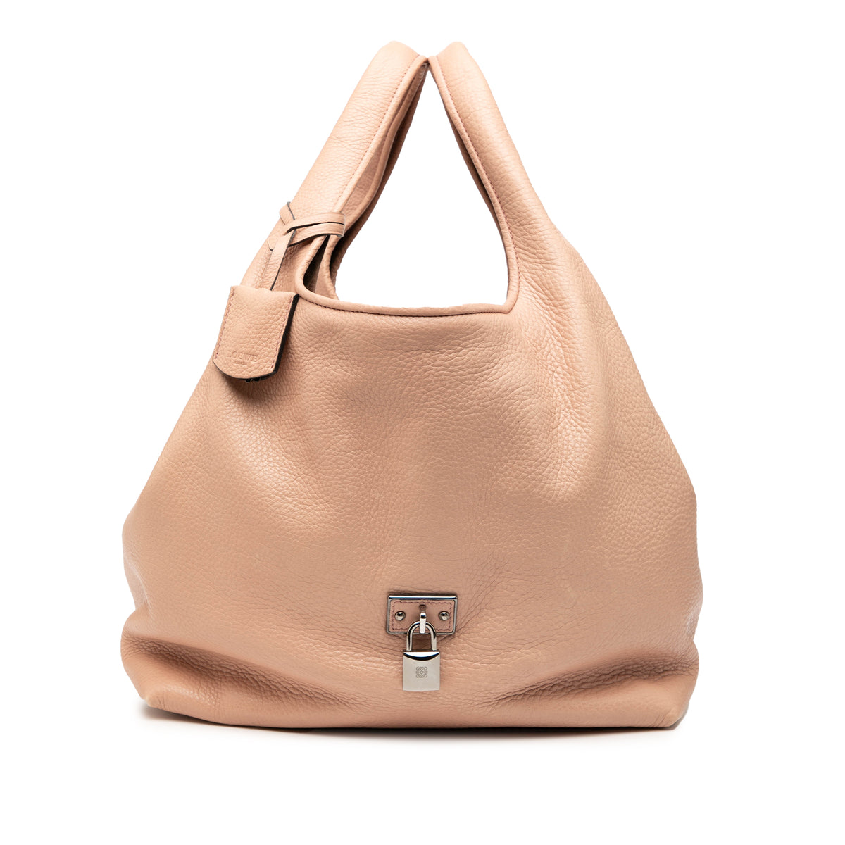 Sac Loewe Cuir de veau Calle Lock Sac porté épaule - Marron