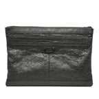 Sac Balenciaga Cuir d’agneau Motocross Classic Clip Pochette M - Noir