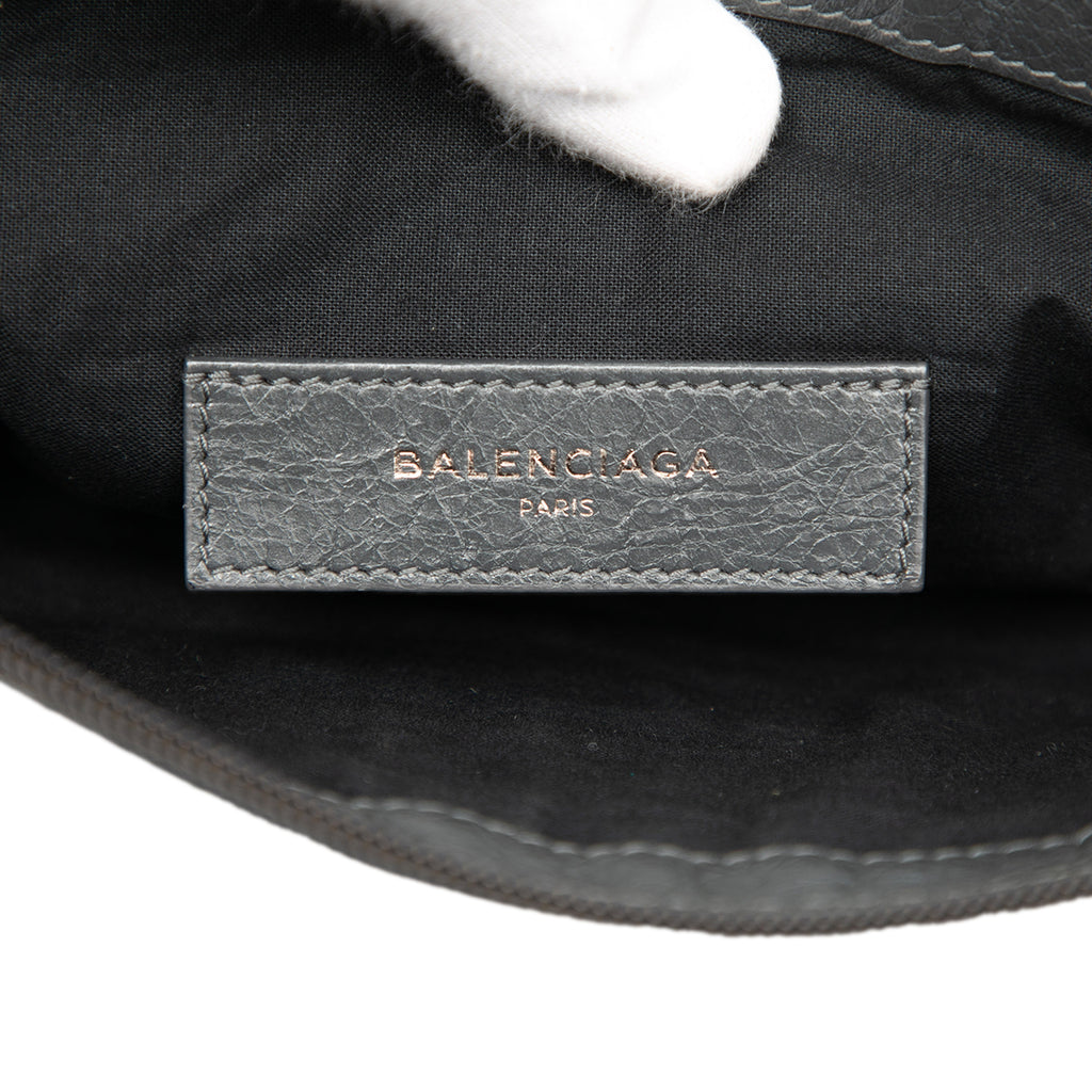 Sac Balenciaga Cuir d’agneau Motocross Classic Clip Pochette M – photo 5