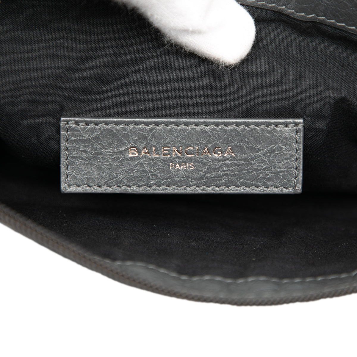 Sac Balenciaga Cuir d’agneau Motocross Classic Clip Pochette M – photo 5