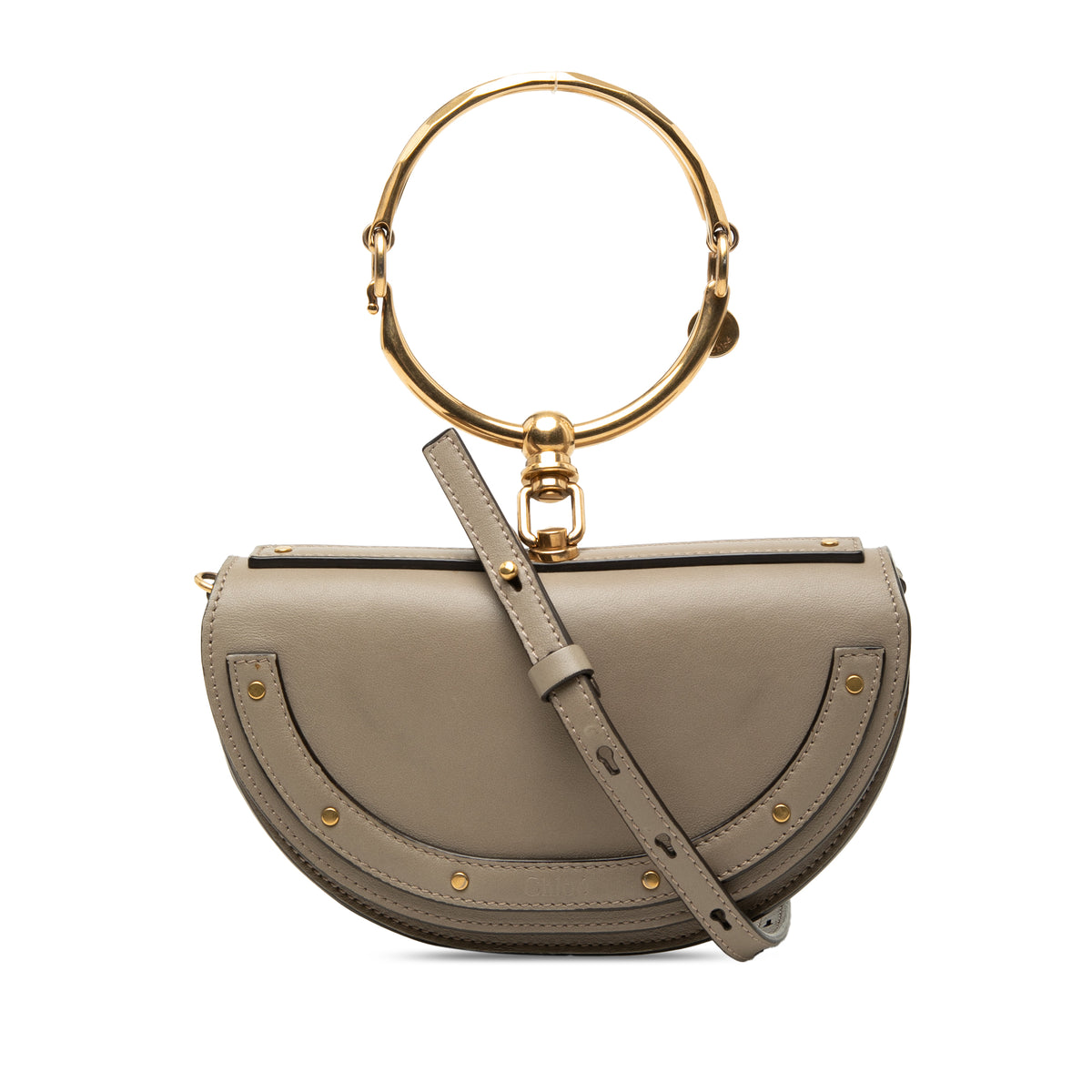 Sac Chloé Mini Cuir de veau Nile Bracelet Sac à main - Gris