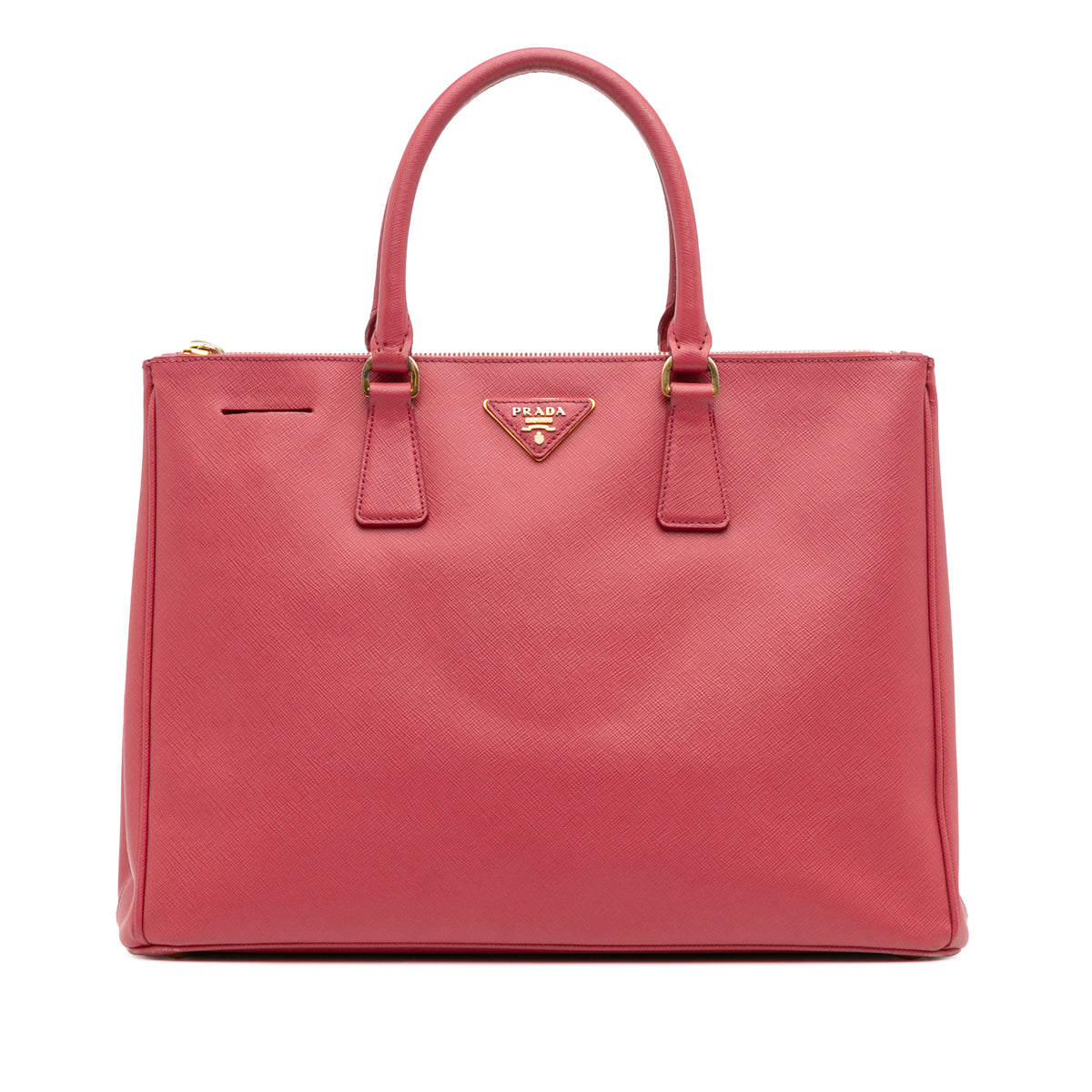 Sac Prada Large Saffiano Lux Galleria Double Zip Cabas - Rose