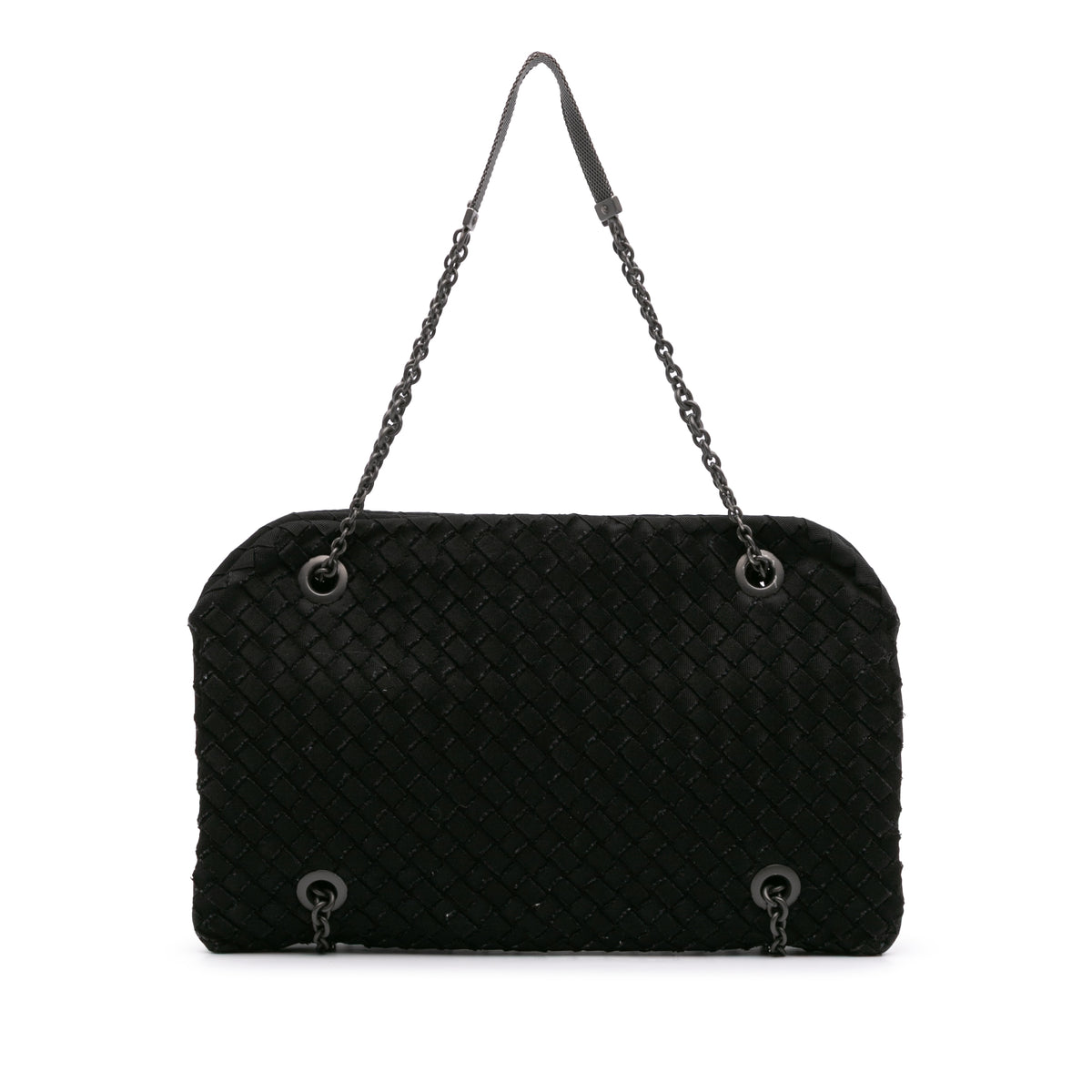 Sac Bottega Veneta Grosgrain Intrecciato Duo Sac porté épaule - Noir