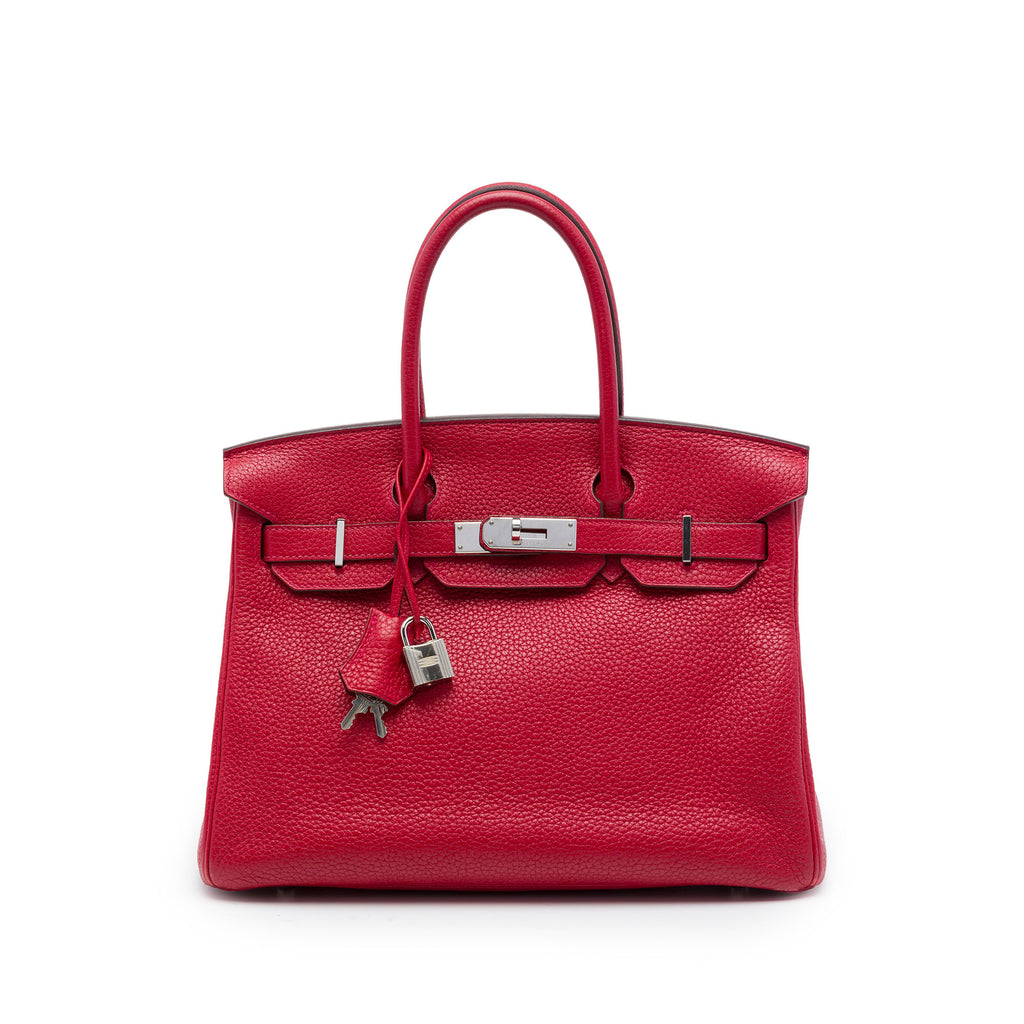Hermès Clemence Birkin Retourne 30 - Rouge
