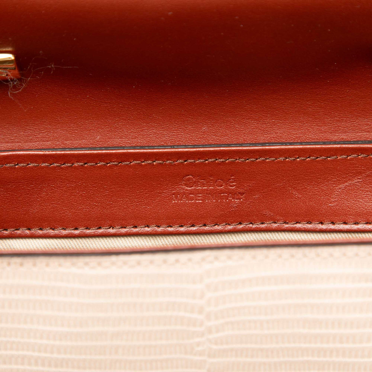 Sac Chloé Mini Bicolore Croc Embossed Cuir de veau C Sac à main – photo 5