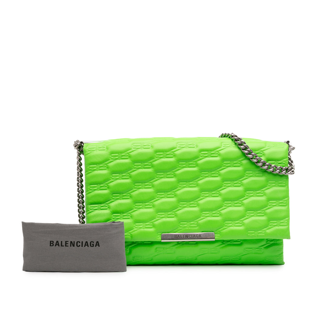 Sac Balenciaga Embossed Cuir BB Monogram Chaîne Flap – photo 12
