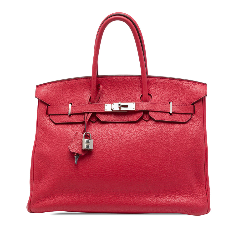 Hermès Clemence Birkin Retourne 35 - Rouge