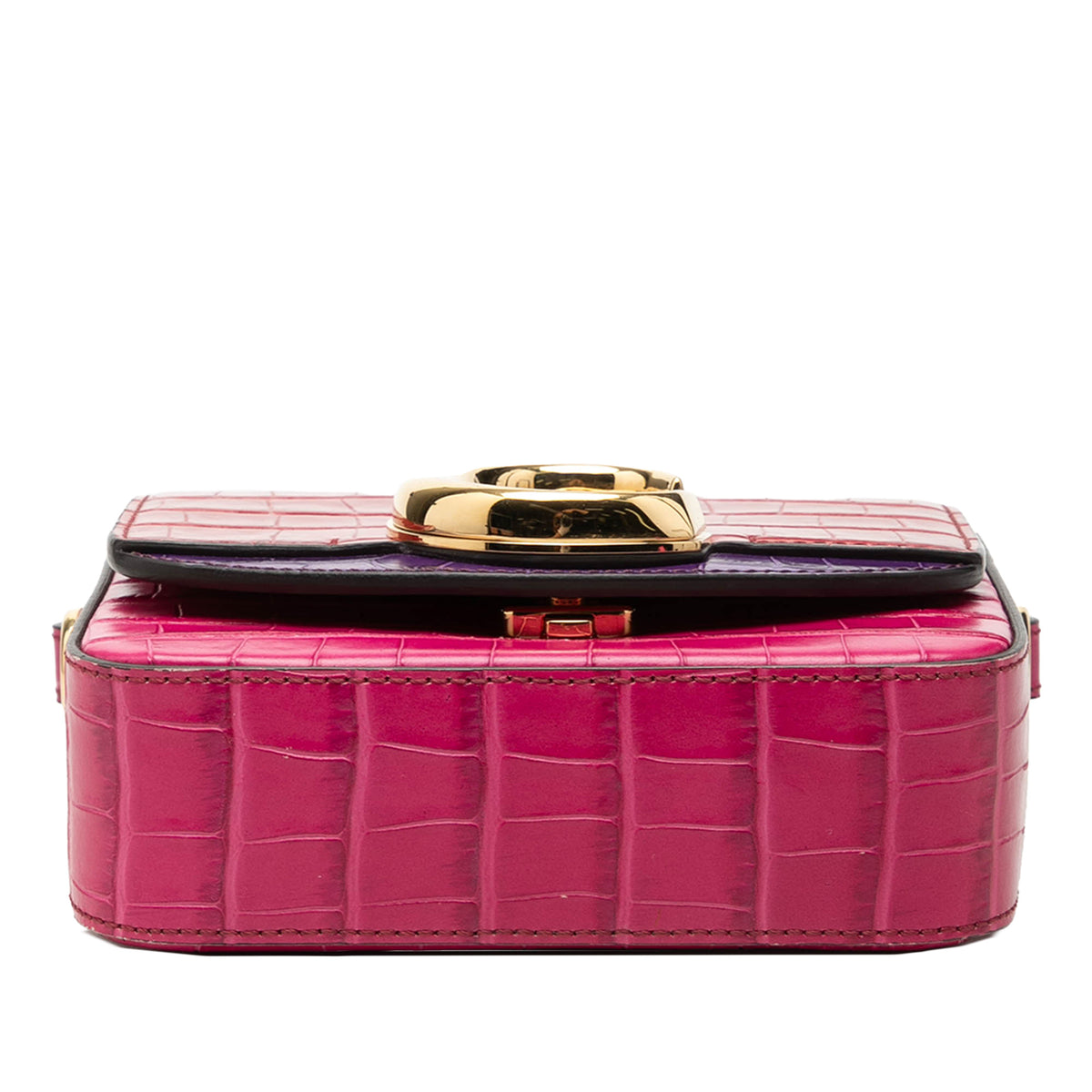 Sac Chloé Mini Tricolor Croc Embossed Cuir de veau C Sac à main – photo 3