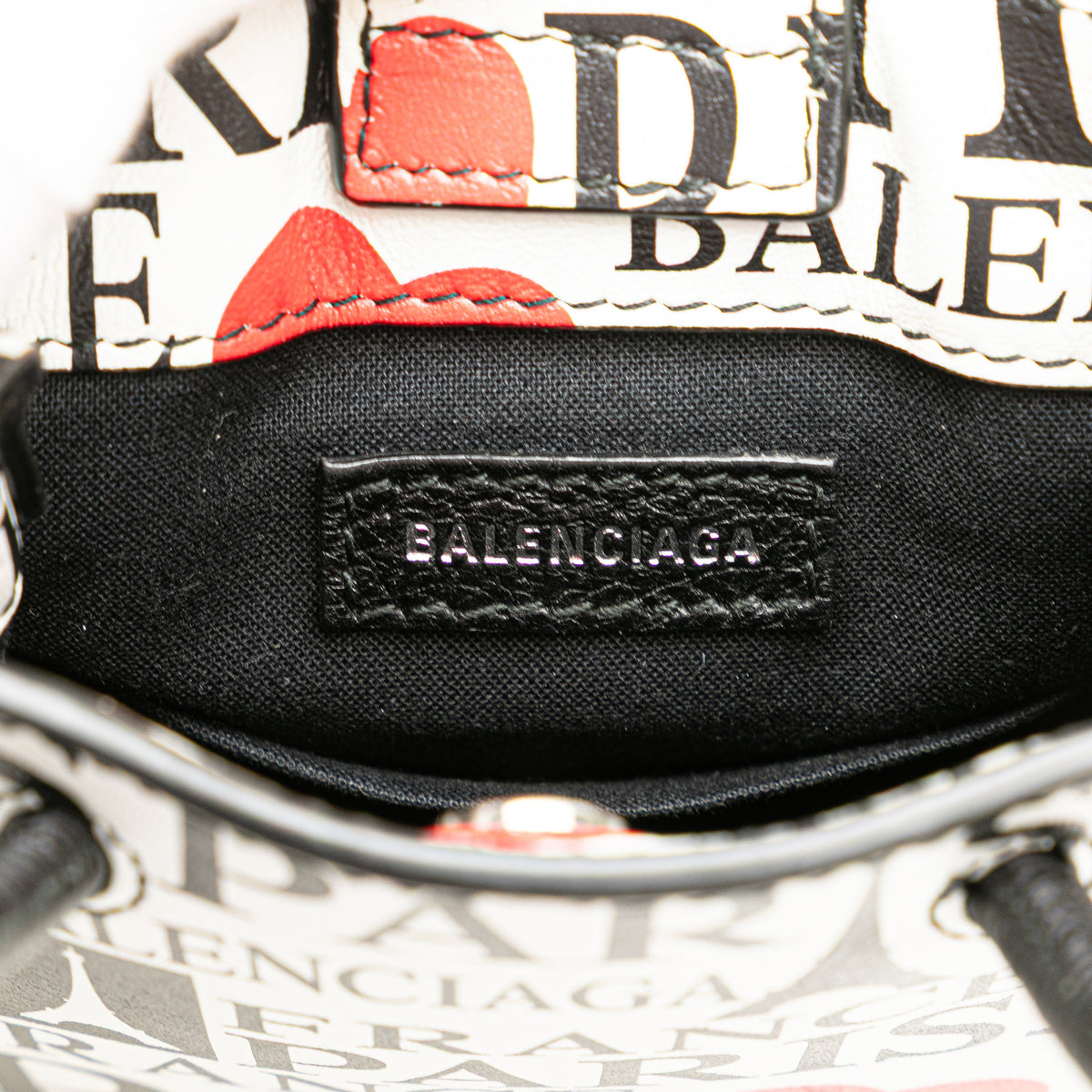 Sac Balenciaga Mini Cuir de veau Bonjour Paris Shopping Phone Holder – photo 6
