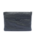 Sac Balenciaga Cuir d’agneau Motocross Classic Clip Pochette M - Noir