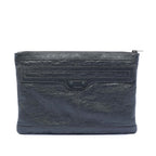 Sac Balenciaga Cuir d’agneau Motocross Classic Clip Pochette M - Noir