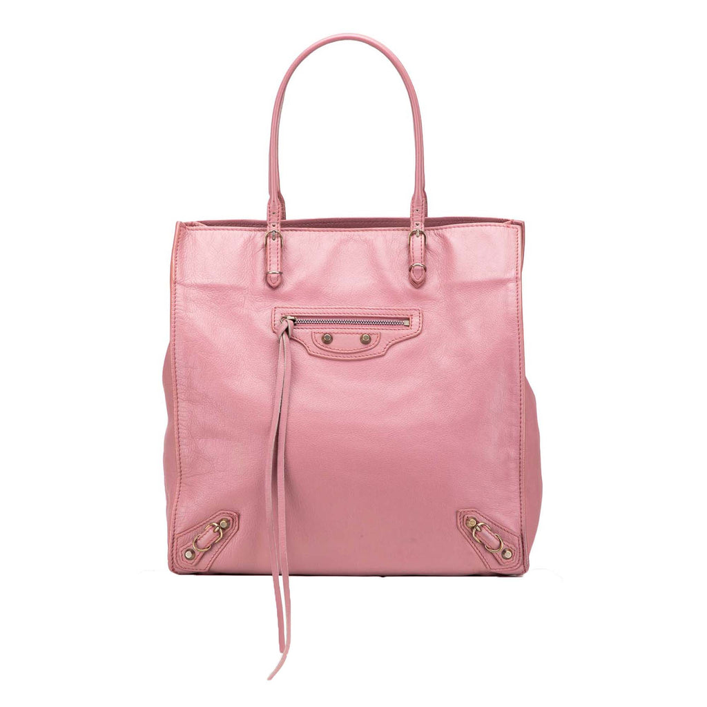Sac Balenciaga Cuir Papier A5 Cabas - Rose
