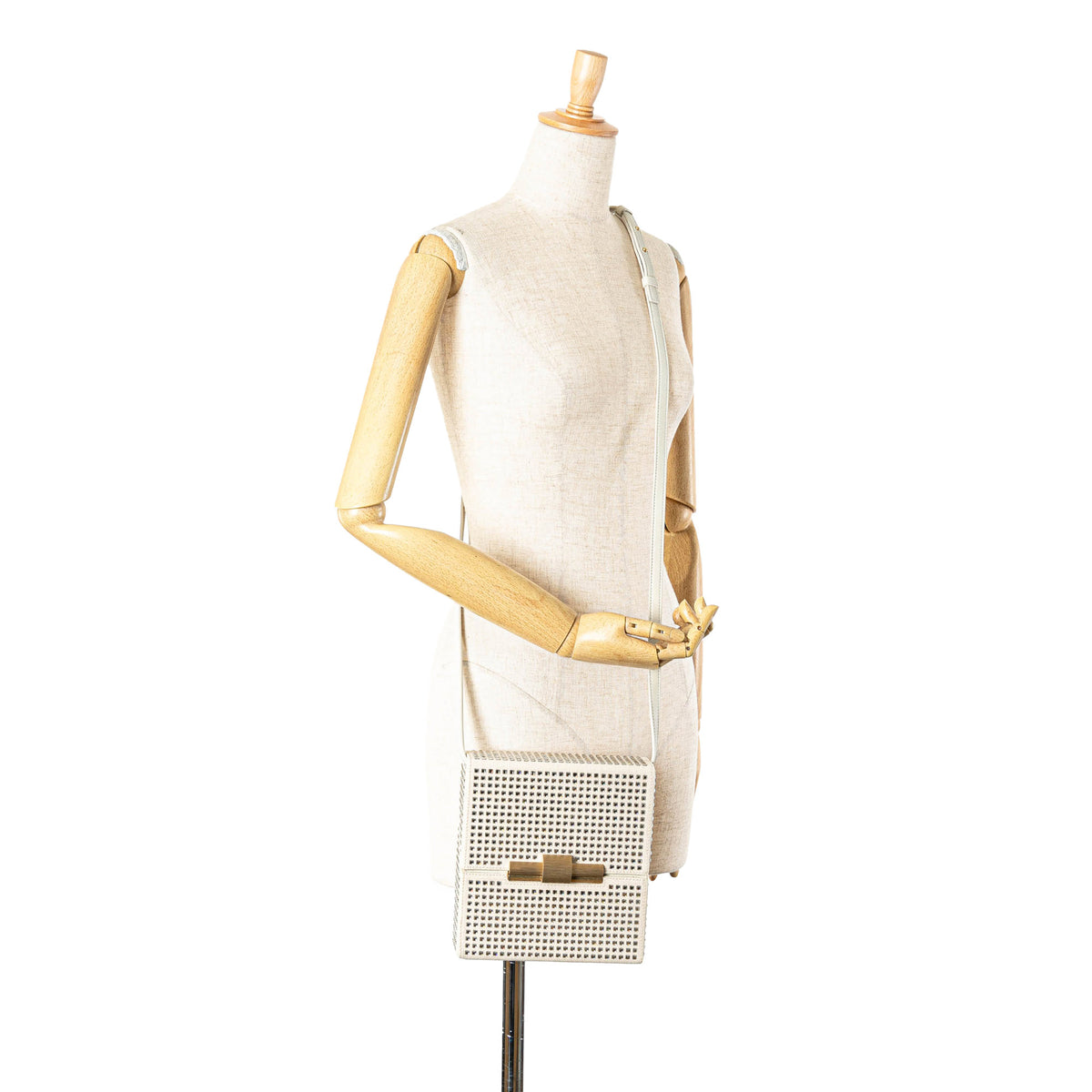 Sac Bottega Veneta Crystal Embellished Toile Daisey Bandoulière – photo 7