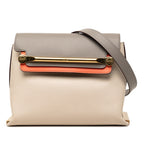 Sac Chloé Small Tricolor Cuir Clare Bandoulière - Beige