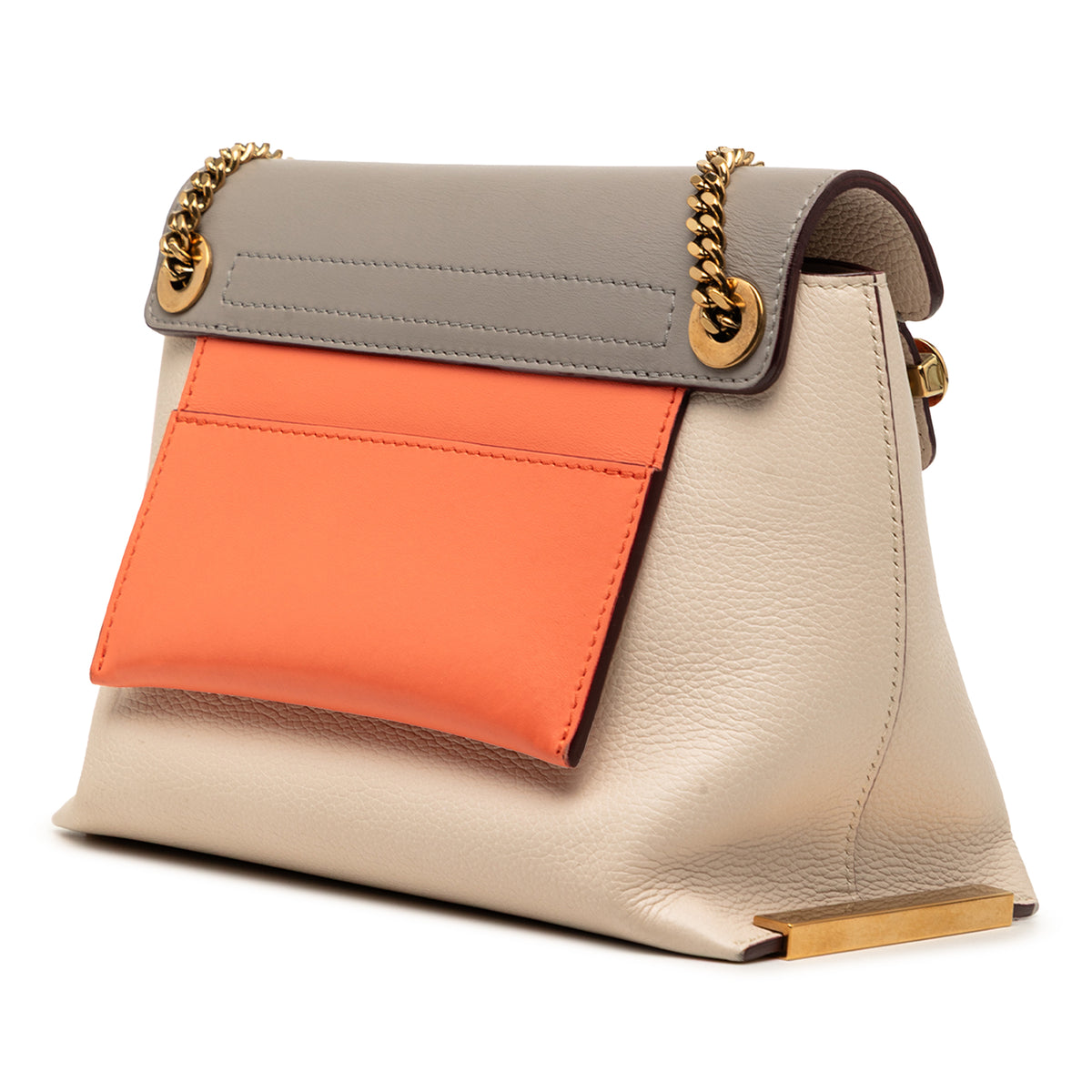 Sac Chloé Small Tricolor Cuir Clare Bandoulière – photo 2