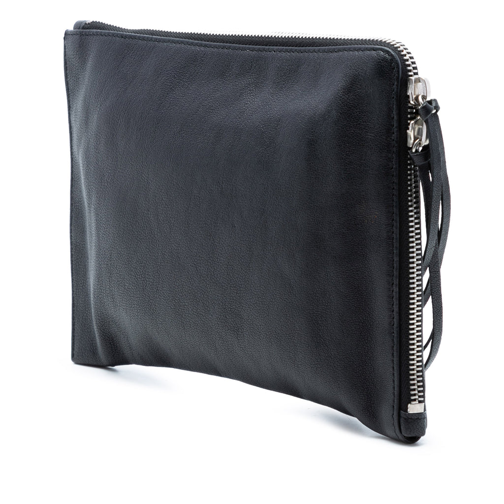 Sac Balenciaga Cuir de chèvre Motocross Classic Metallic Edge Pochette – photo 2