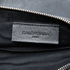 Sac Balenciaga Cuir de chèvre Motocross Classic Metallic Edge Pochette – photo 5