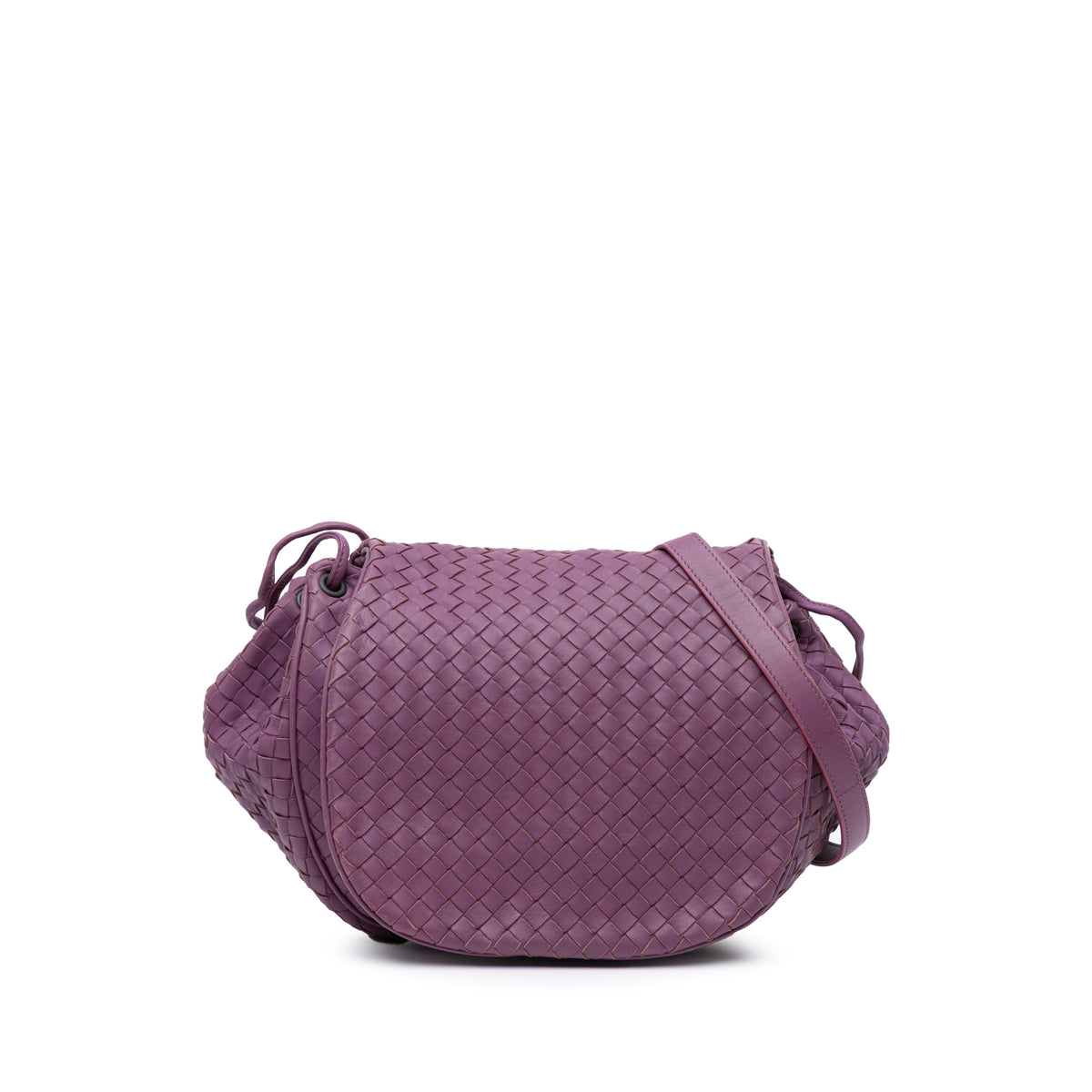 Sac Bottega Veneta Nappa Intrecciato Flap Bandoulière - Violet