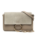Sac Chloé Small Daim and Cuir de veau Faye Bandoulière - Marron
